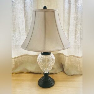 Vintage Cut Glass Table Lamp (circa 1960s)